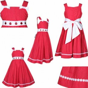 Red and White Ladybug Dress-Made in the USA