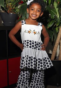 Black and White Capri Pants Set from Treasure Box Kids