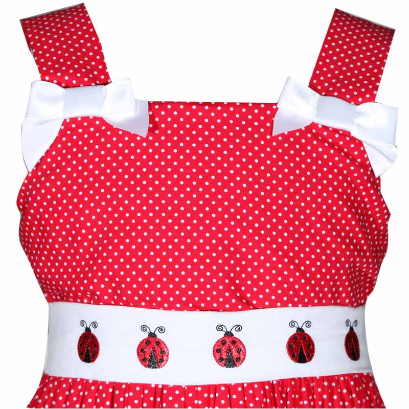 red and white ladybug dress