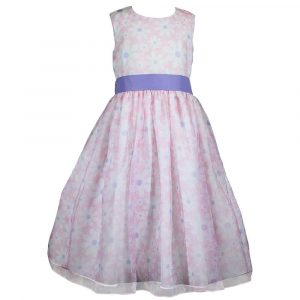 daisy purple and pink organza dress