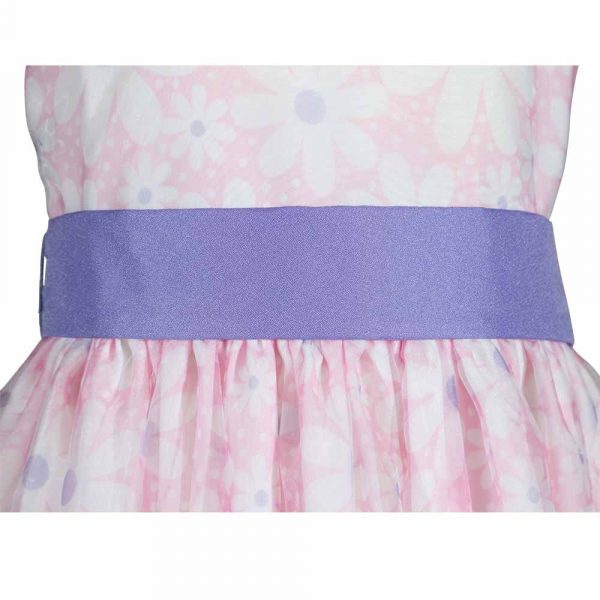 daisy purple and pink organza dress