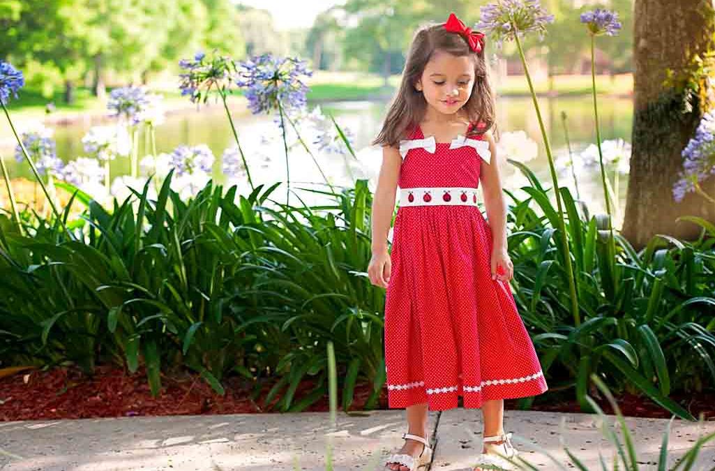 Red and White Polka Dot Ladybug Dress-Made in the USA